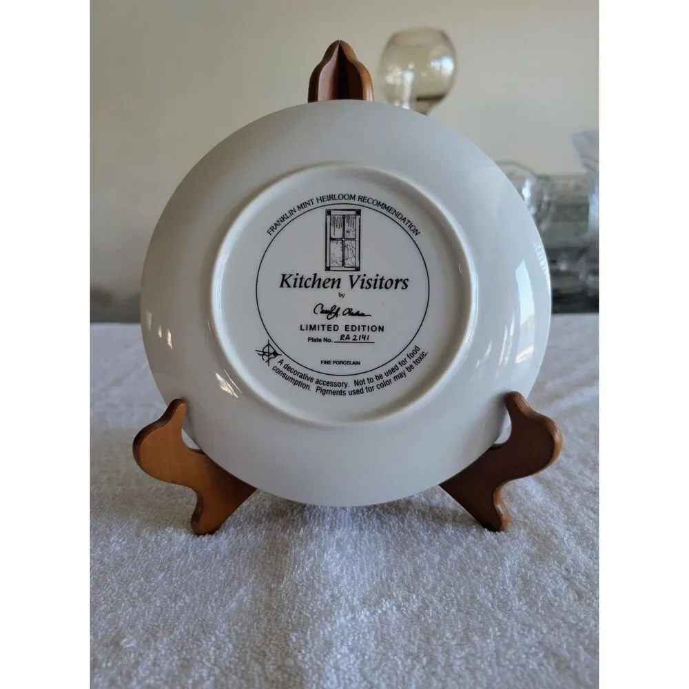 Franklin Mint Kitchen Visitors Carol Endres Collector Plate Folk Art